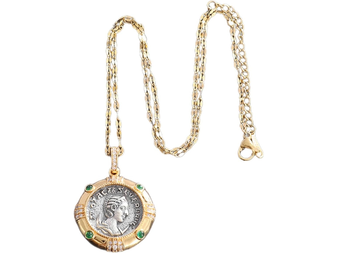 Colar com pingente vintage feminino GOKOCO joia delicada