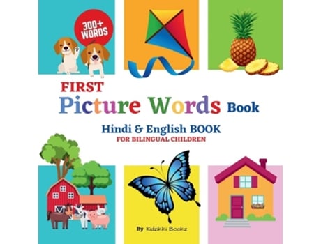 Livro First Picture Words Book - Hindi amp English Book For Bilingual Children de Kidzikki Bookz (Inglês)