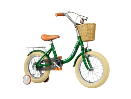 Bicicleta para Crianças BEUNIK Vintage (Idade Recomendada: 3 a 6 Anos - Rodas de 14' - Verde)