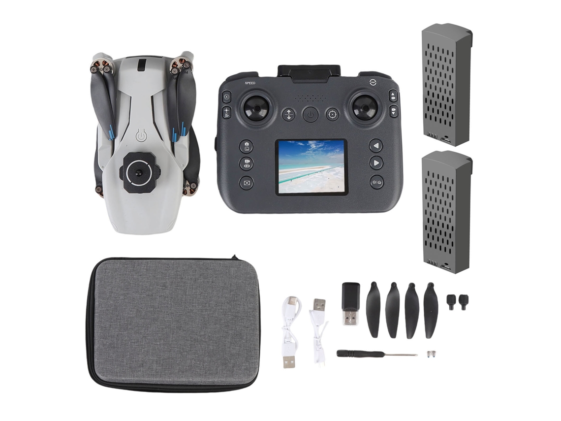Foldable Drone With Camera Remote Controller Wifi Anti Shake Brushless Smart Return Home Rc Quadcopter Double Battery Edition LAXISCREED