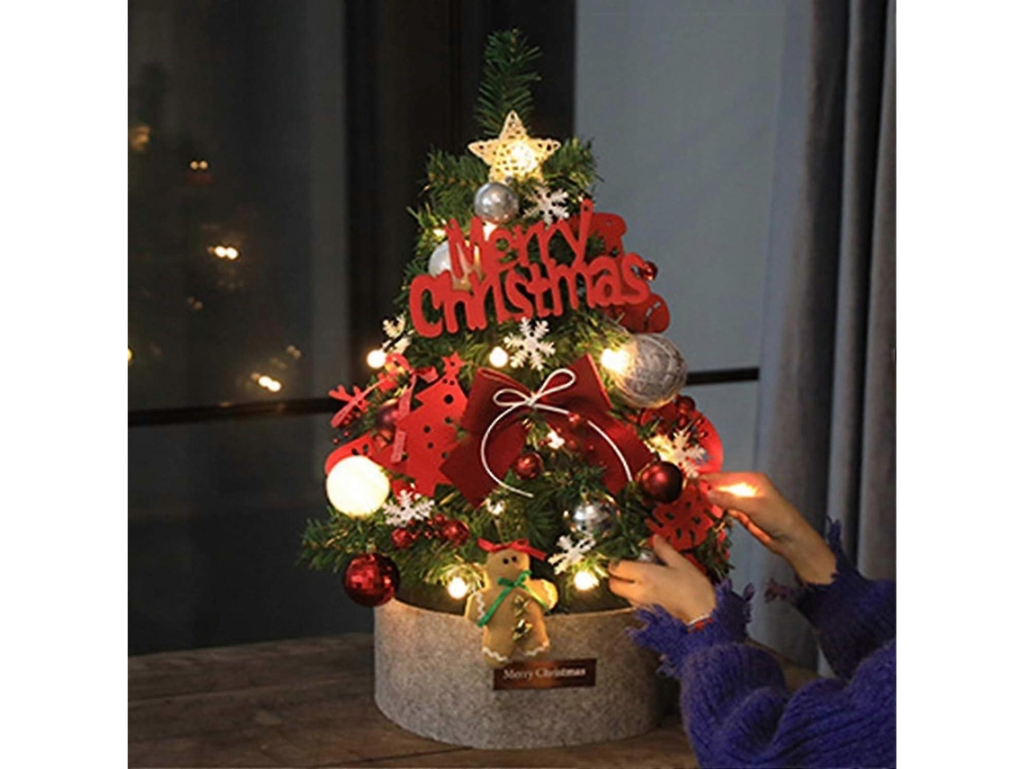 Árvore De Natal Artificial Iluminada Por Led Com Base Para Decoração De Mesa, Ideal Para Decoração De Casa. Olysi Shop