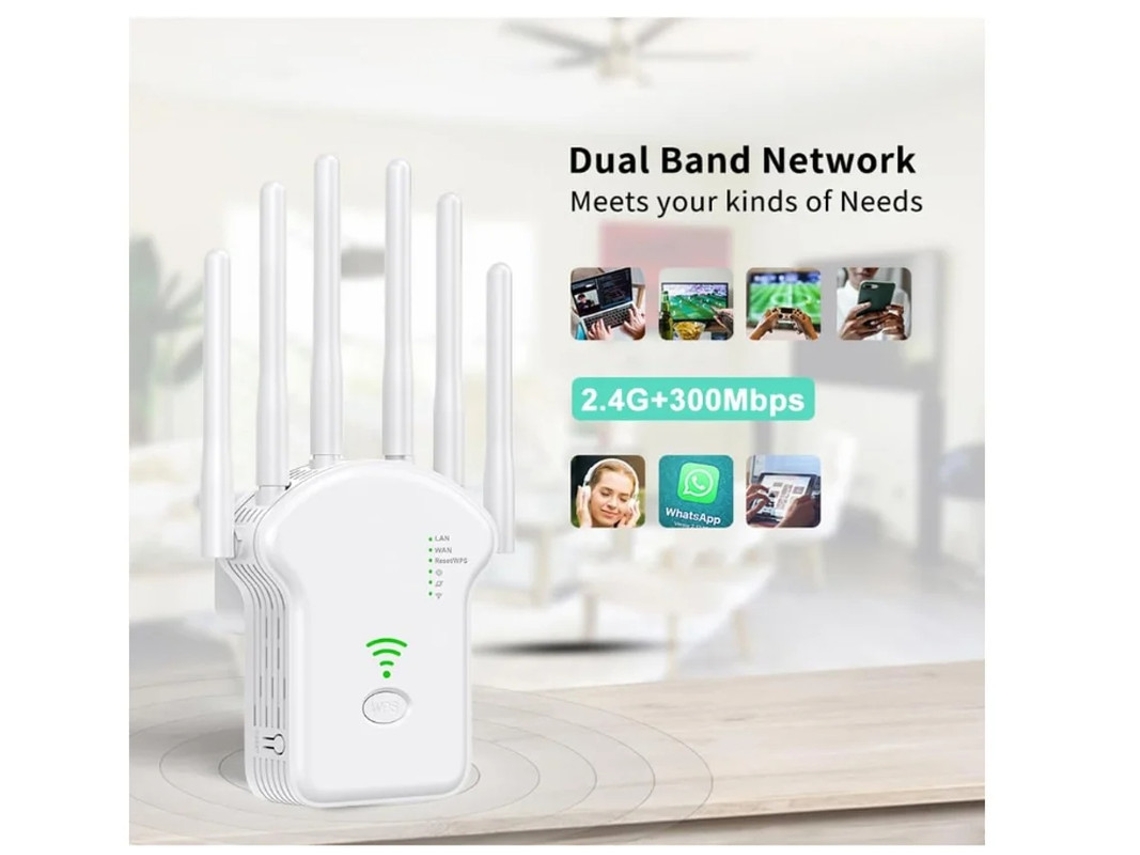 Extensor Wifi De 300 Mbps Repetidor Wifi Sem Fios De Banda Dupla 2.4g 5g Repetidor De Sinal Wifi Com Porta Lan/wan Extensor De Alcance De Yizhood