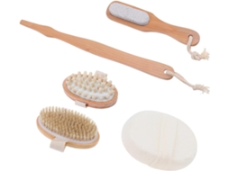 Conjunto De Escovas Banho Naturais Packove, Escova Corporal Com Cabo Longo Para Esfoliação E Massagem, Perfeita Para Uso