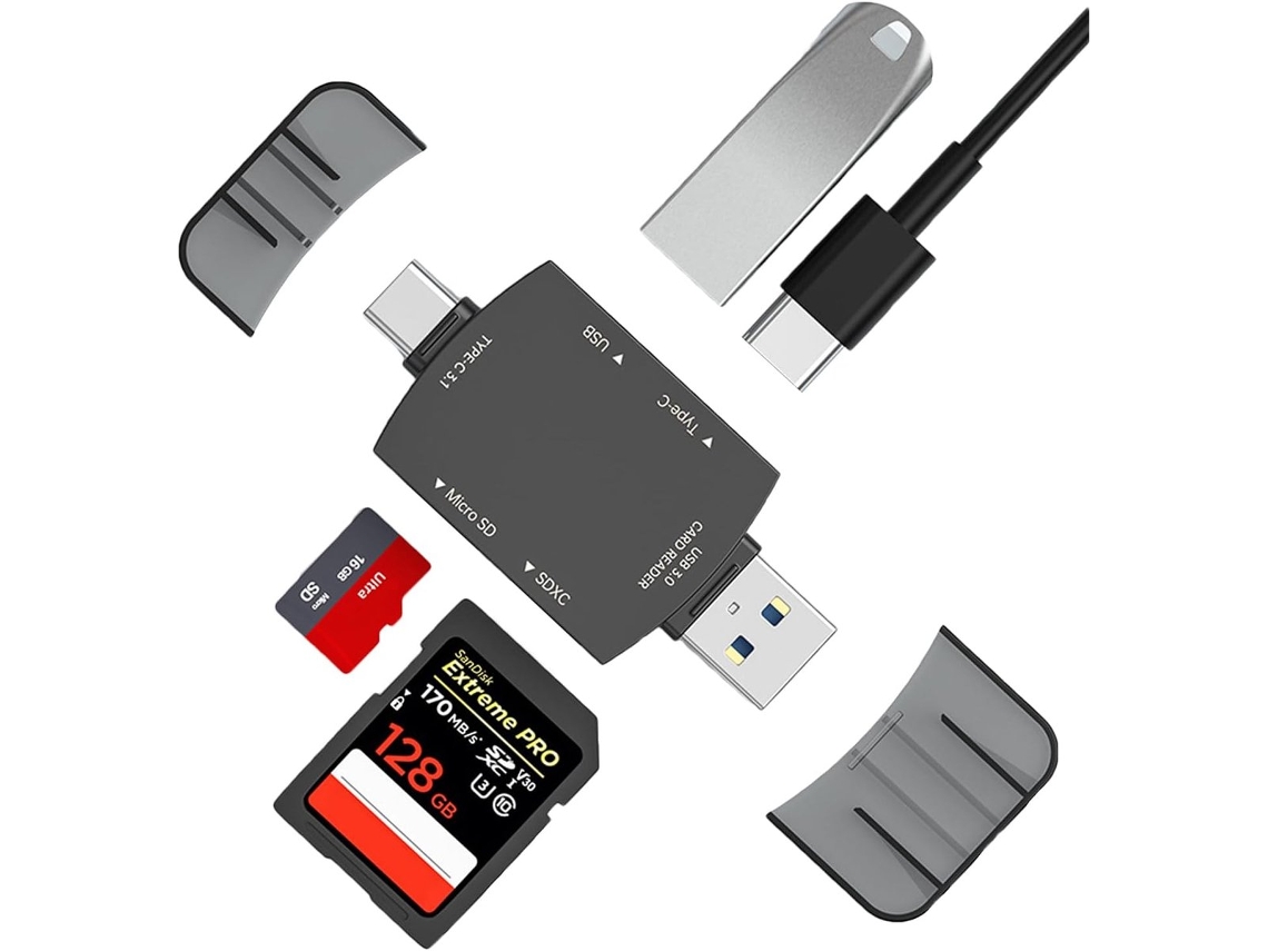 Leitor de Cartão Sd Usb para Dispositivo Móvel AQUAFORGE