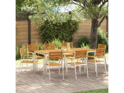 Vidaxl Conjunto De Jantar Para Jardim 9 Pcs