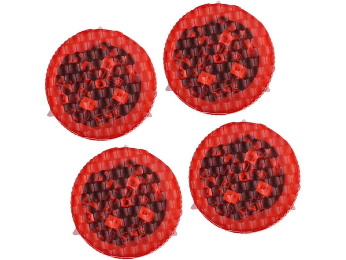 Conjunto De 4 Luzes Advertência Led Vermelhas Sem Fio Para Abertura Portas Carro, Indicadores Magnéticos Em Pvc, Alta