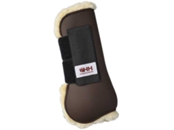 Botas Frontais de Pele de Carneiro Deluxe Castanho Fullhispano Hipica