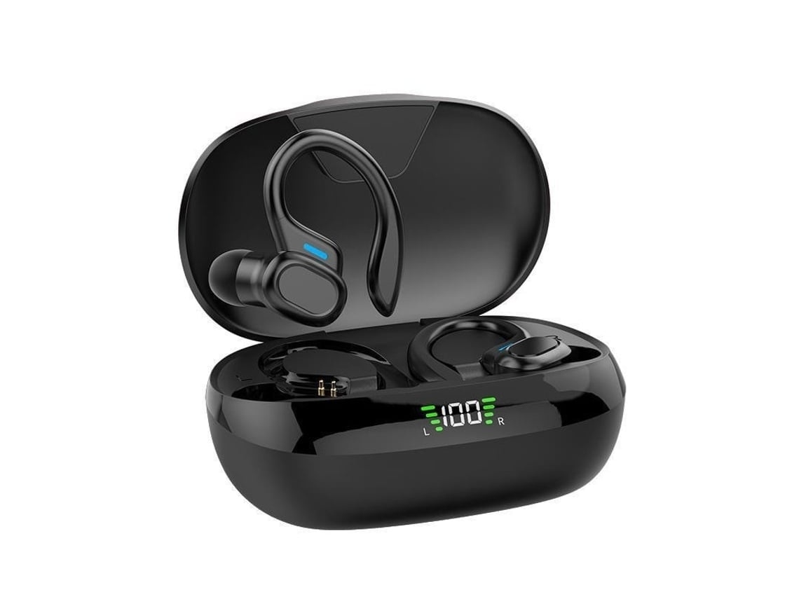 Auriculares Sem Fios Bluetooth 5.3 Som Hi-fi Som Estéreo Microfone Para Chamadas Display Led/lcd Controlo Tátil Lurelia