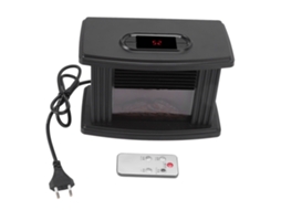 Aquecedor de lareira elétrica portátil 1000w mesa com controle remoto ajuste ângulo seguro S/MARCA