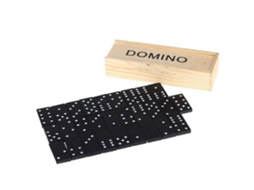 Primerox conjunto de Dominó Preto de Madeira 28 Peças para Viagem e Acampamento Domino Game