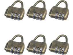 Cadeado, Conjunto De 6 Cadeados Liga Zinco Com Abertura Automática,