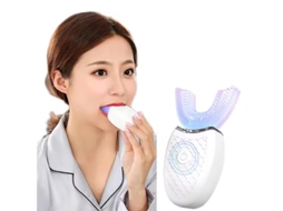 Venda quente Usb Carregamento sem fio em forma de U escova de dentes elétrica para limpeza completa de dentes portátil em forma de U escova de dentes