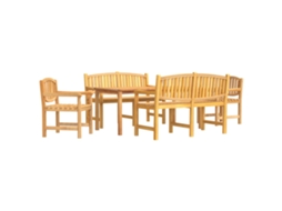 Maison Exclusive - 5 Pcs Conjunto De Jantar P/ Jardim Madeira De Teca Maciça