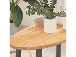 Vidaxl Tampo De Mesa 80x40x2 Cm Madeira De Carvalho Maciça Oval