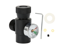 Adaptador de recarga de CO2 Primerox CGA320, Tr21, com manômetro, 3000 psi, para refrigerante.