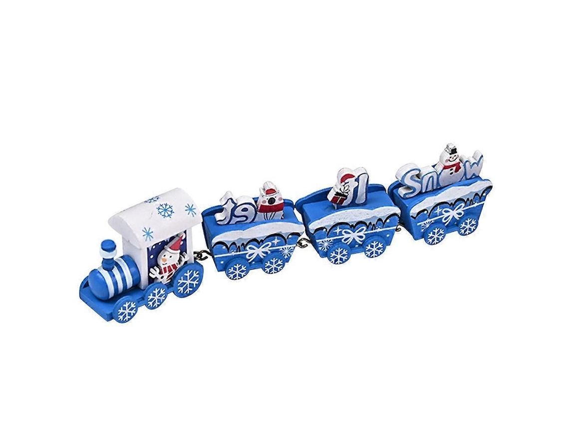 Caixa Com Trem De Madeira Para Decoração De Natal