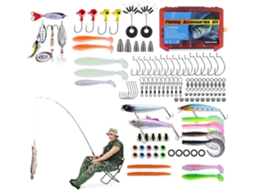 De Pesca, Kit De Iscas Para Pesca De Pesca De Robalo, Caixa De Pesca Com 123 Peças, Acessórios Gokoco