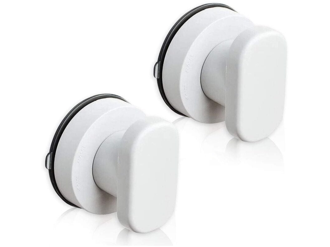 Conjunto de 2 Puxadores com Ventosa, Ideais para Gavetas, Armários e Portas de Vidro. Perfeitos para o Banheiro BRILVIBERA