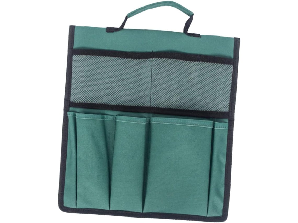 Bolsa Multifuncional Para Armazenamento De Ferramentas Em Tecido Oxford Verde Escuro.