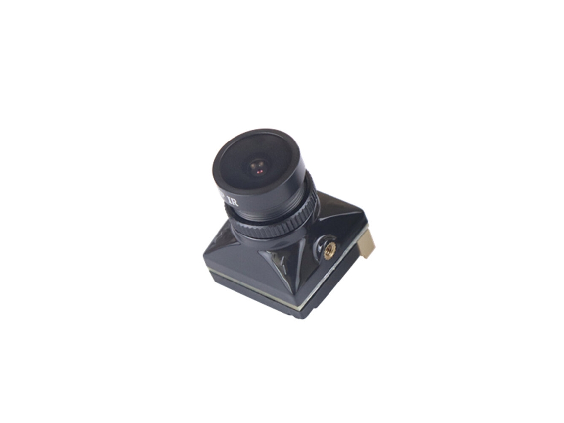 Câmera Mini Fpv Ms 619 Preta Brilhante 1/3" Cmos 1800tvl Cvbs Fov 135° Lente 2.1mm Wdr 3dnr 5 40v 19x19mm para Drone Corrida Fpv MDUG