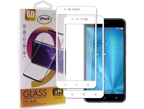Película Vidro Temperado Asus Zenfone 3 Zoom S ZE553KL HONGWE. Cobertura Completa Branco