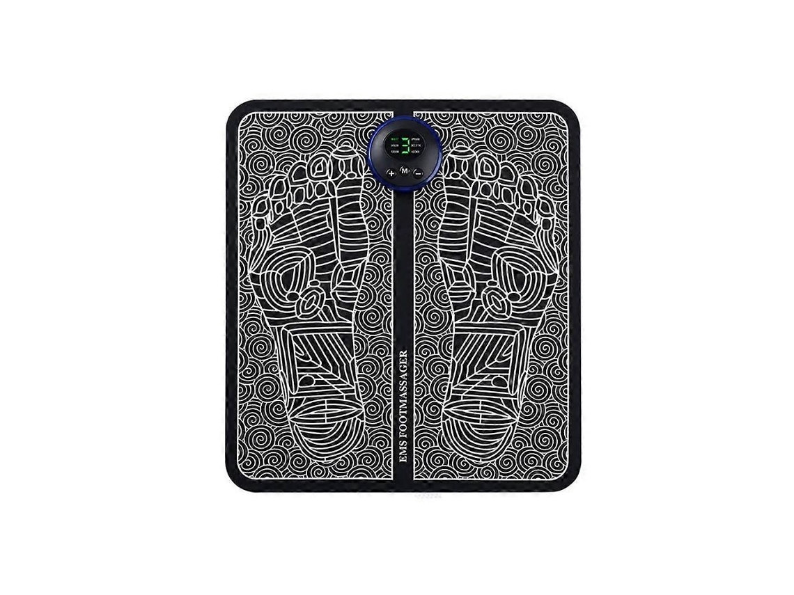 Tapete Massageador Elétrico Para Pés Ems Com Tela Lcd, Recarregável Via Usb.