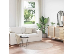 Vidaxl Tapete Shaggy Antiderrapante Creme 160 X 160 Cm Pp