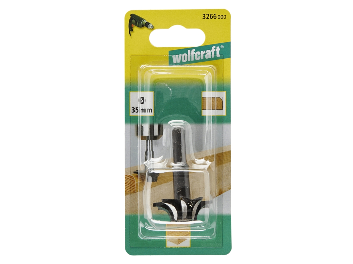 3266000 1 Fresa Para Perfil Cuadrante Ws De 35 Mm De Diámetro Wolfcraft