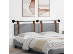 Conjunto 1 Cabeceira Suspensa Vidaxl Cinzento-claro Couro Sintético (170 X 55 X 5 Cm)
