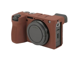 Capa Protetora De Silicone Macio Com Textura De Lichia Para Sony Ilce-6700 / A6700