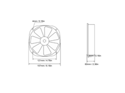 Laxiscreed Ventilador Axial 6 Polegadas, 2500 Rpm, Alto Fluxo De Ar De 5,5 M³/min Para Ventilação Eficiente