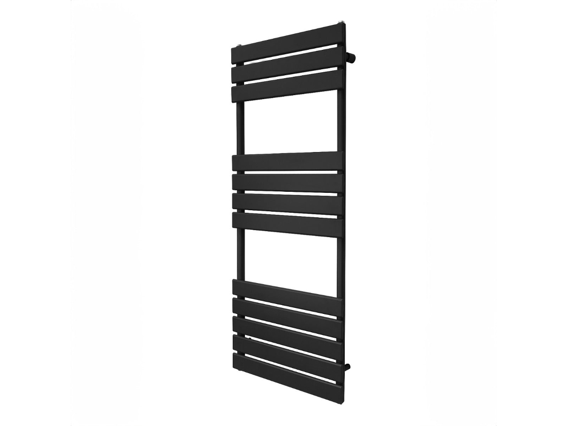 Radiador Toalheiro De Painel Plano Preto 1200x450mm Em Aço Carbono Com Elevada Emissão De Calor E Design Moderno Monstershop