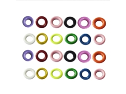 Kit Com 200 Ilhós Em Cores Sortidas Metálicas, Conjunto De Botões