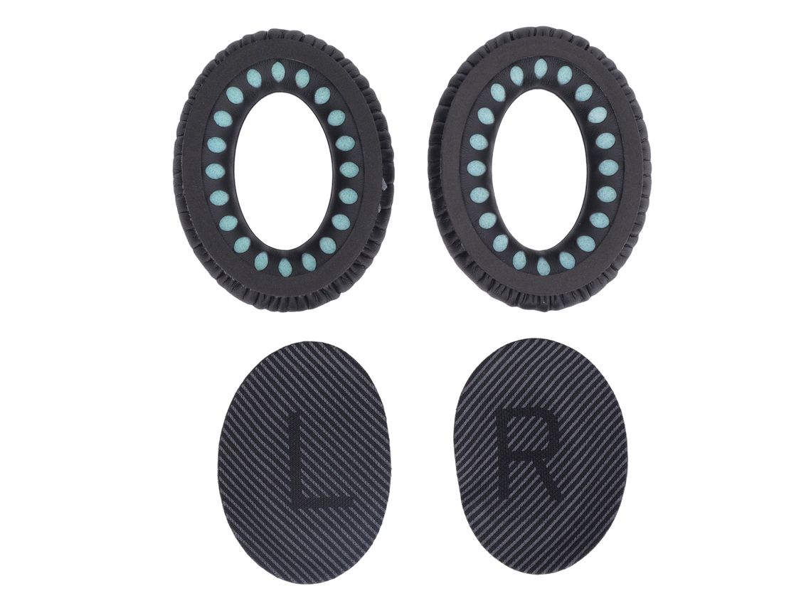 Aetheria 2pcs Almofadas de Reposição Soft para Fones de Ouvido Qc35 Qc35ll Couro Artificial Preto