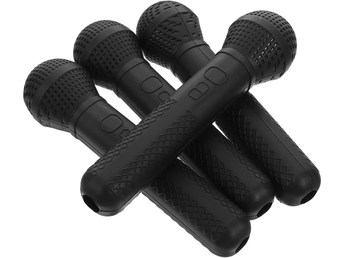 Conjunto De 4 Microfones De Brinquedo De Plástico Para Meninos E Meninas