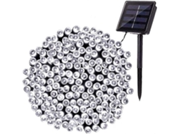 Rebe luces de Cadena Solares Exteriores, 22m 200 Led 8 Modos (blanco Frío)