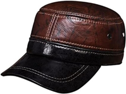 Casquette en Cuir Véritable Homens SFUSHOS