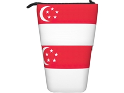Case Trousse Crayons Télescopique Singapore Flag Multifotionnel Trousse Retractable Crayon Durable