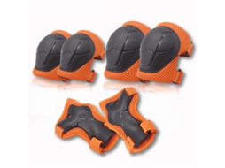 Conjunto de 6 proteção AQUAFORGE, Joelhos e cotovelos, laranja