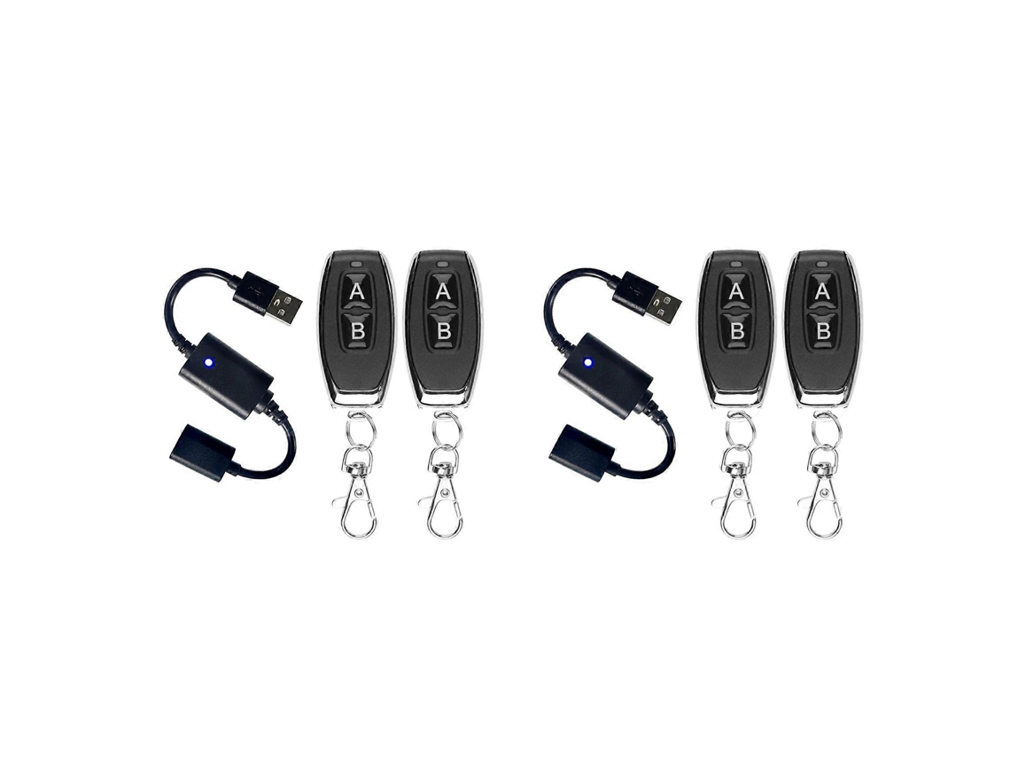 4x Interruptor De Controle Remoto Sem Fio Usb 5v Dc Para Ligar/desligar Luzes Led, Luminárias De Leitura Em Fita, Ventiladores De Teto E Muito Mais.