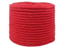 Vidaxl Corda De Algodão 12 Mm 25 M Vermelho 100% Algodão