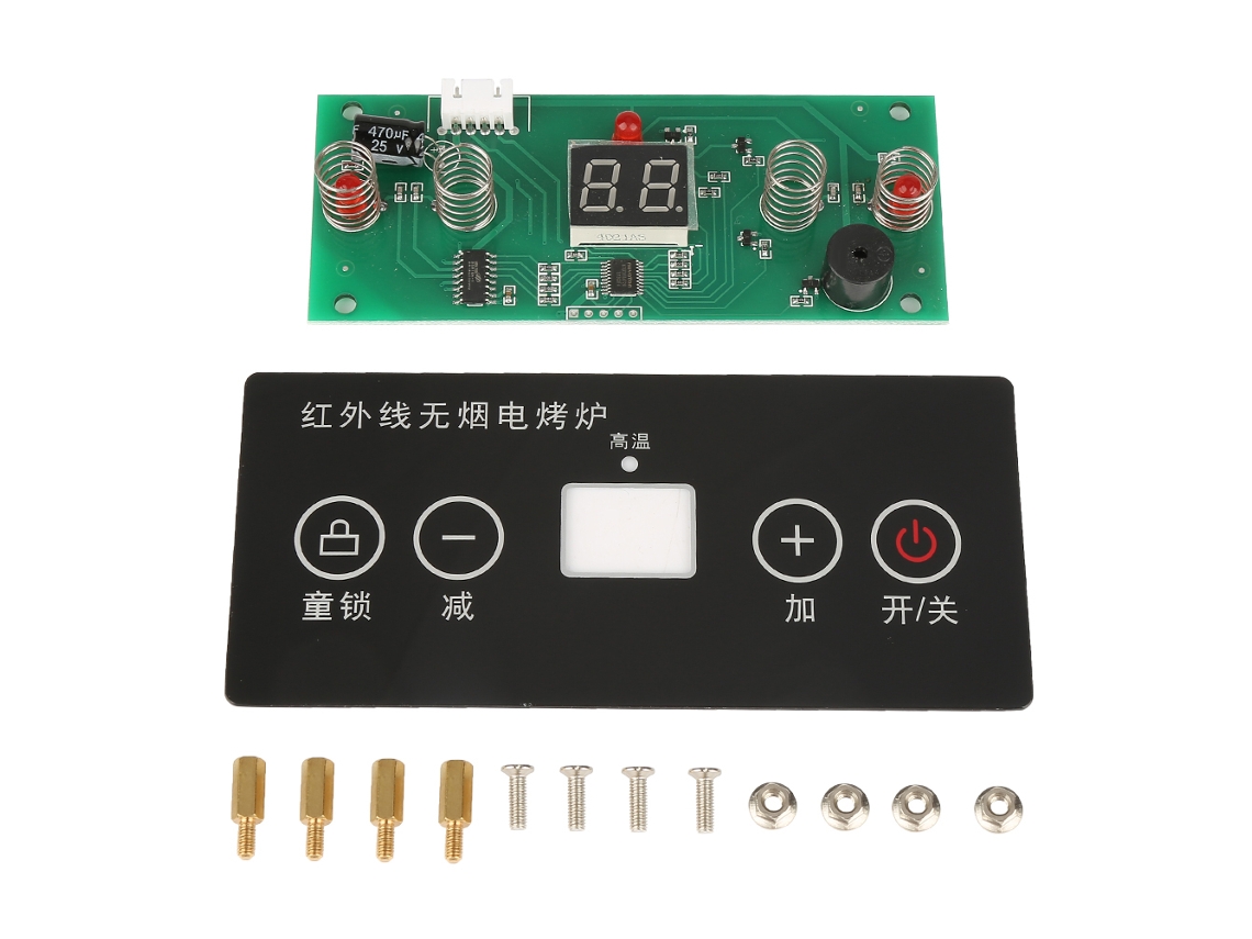 Painel de Controle de Forno Elétrico 220v com Controlador de Temperatura para Churrasco e Grelhador