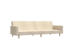 Sofa Bed, Sofa Beds Vidaxl Creme Tecido (n/a)