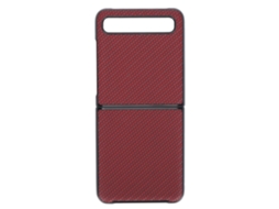 2026zentro-capa De Celular Com Textura De Fibra De Carbono Para Samsung Galaxy Z Flip Com Tela Flip Vermelha