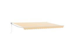 Conjunto 1 Toldo Retrátil Vidaxl Amarelo Poliéster (4 X 2 M)