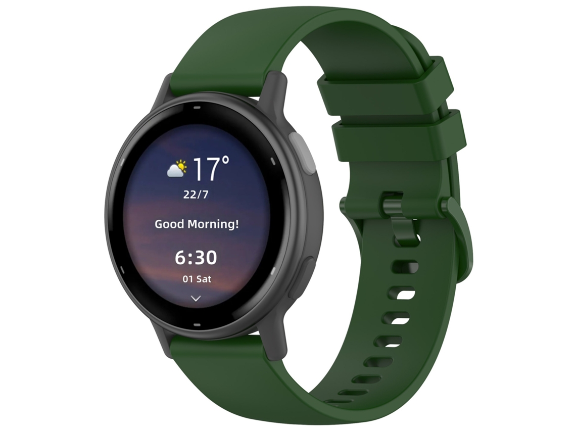 Pulseira de Silicone para Garmin Vivoactive 5, 20mm/22mm, Ponta Plana CHABERLU