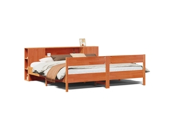 Bookcase Bed, Bookcase Beds Vidaxl Marrom Madeira De Pinho (200 X 200 Cm)