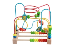 Walshlxq juego de Laberinto de Perlas de Madera Con Colores Brillantes Y Dibujos Animados, Juguete Educativo para Aprendizaje Temprano