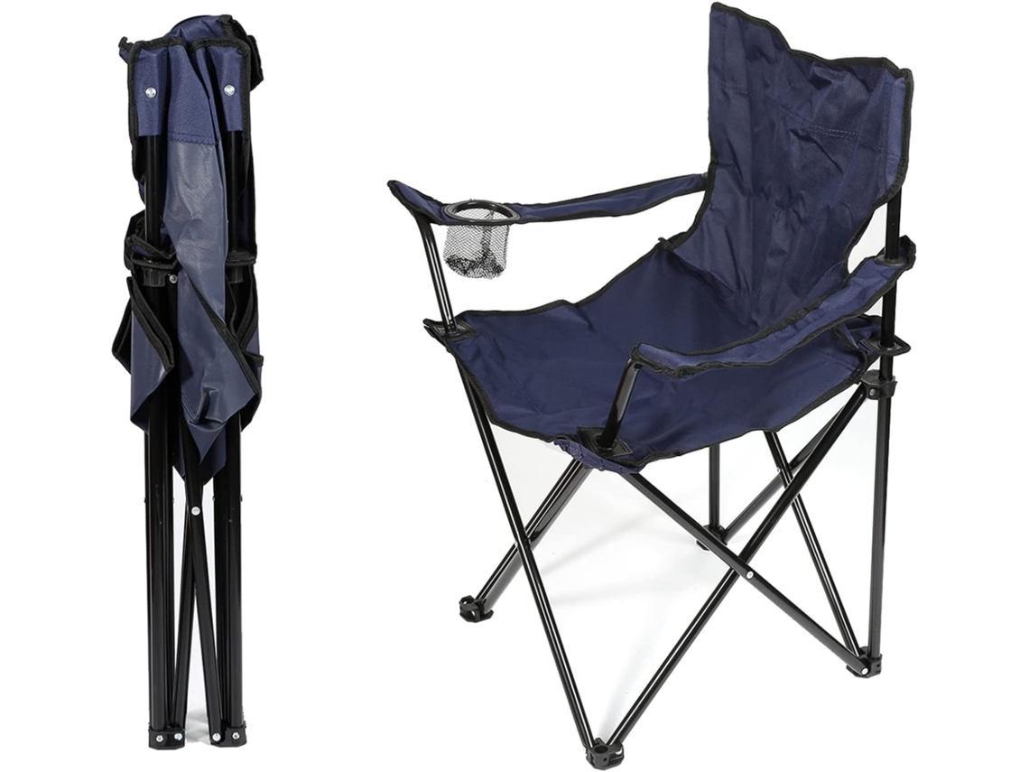 Cadeira Dobrável Para Acampamento Ao Ar Livre, Cadeira Dobrável Leve E Portátil Com Porta Copos, Cadeira De Pesca Slowmoose
