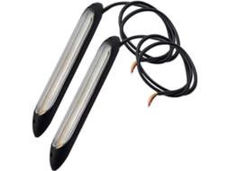 Kit De Luzes Diurnas Led Holibanna Com 2 Unidades Para Piscas Carro, Fácil Instalação, Fitas De Led Em Pvc E Silicone